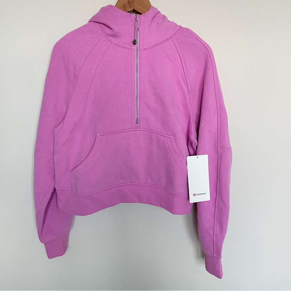 NWT Lululemon Scuba Oversized Half Zip Hoodie Dahlia Mauve Size XS/S